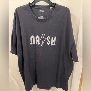 ⚡ Oversized “NASH” Graphic Tee – Washed Black (One Size)